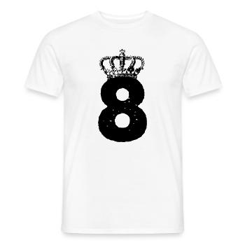8e Couronne - T-shirt homme - blanc - Devant - AI Model Male 178 dark (178cm)