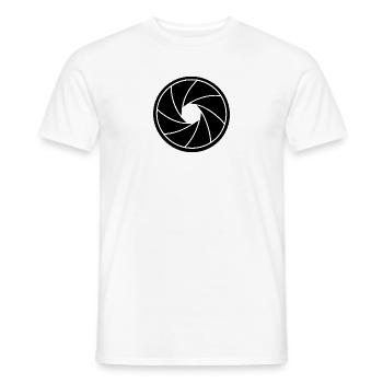 Spirale d’ouverture noir et blanc - T-shirt homme - blanc - Devant - AI Model Male 178 dark (178cm)