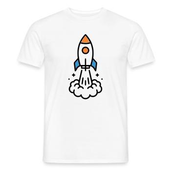 Rakete Start Weltraum Comic - Männer T-Shirt - Weiß - Vorne - AI Model Male 178 dark (178cm)