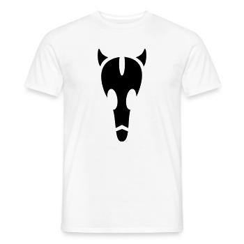 Alien Bull Skull - Men's T-Shirt - white - Front - AI Model Male 178 dark (178cm)