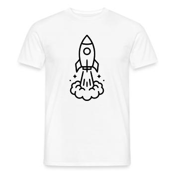 Rocket Launch Space Icon - Men's T-Shirt - white - Front - AI Model Male 178 dark (178cm)