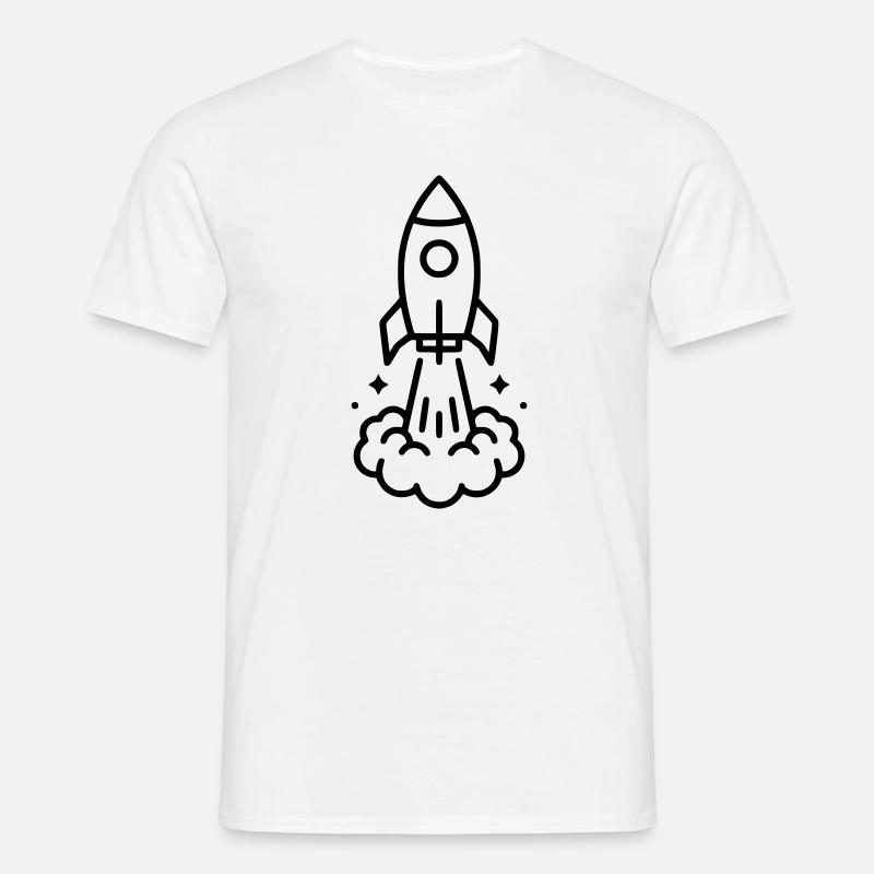 Rocket Launch Space Icon - Men's T-Shirt - white