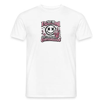 Not crazy chronically overstimulated - Men's T-Shirt - white - Front - AI Model Male 178 dark (178cm)
