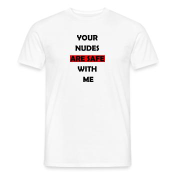 Edgy Humor T-Shirt - Men's T-Shirt - white - Front - AI Model Male 178 dark (178cm)