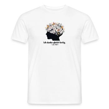 Overthinking Geschenk lustiger Spruch Grübeln denk - Männer T-Shirt - Weiß - Vorne - AI Model Male 178 dark (178cm)