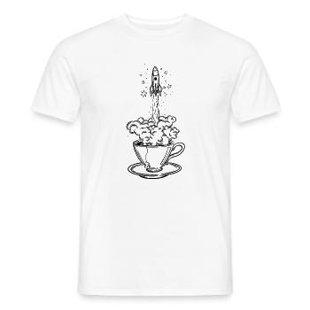 Vers la Lune et retour - T-shirt homme - blanc - Devant - AI Model Male 178 dark (178cm)