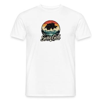 Swiss Girl Retro Look - Männer T-Shirt - Weiß - Vorne - AI Model Male 178 dark (178cm)