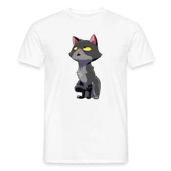 Katze Augenrollen Humor - Männer T-Shirt - Weiß - Vorne - AI Model Male 178 dark (178cm)