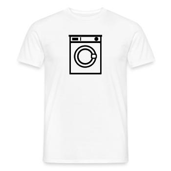Washing machine - Men's T-Shirt - white - Front - AI Model Male 178 dark (178cm)
