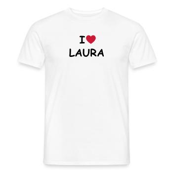 J'aime Laura - T-shirt homme - blanc - Devant - AI Model Male 178 dark (178cm)