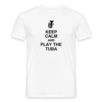 Tuba Tubaspieler Musik Musiker Musikerin - Männer T-Shirt - Weiß - Vorne - AI Model Male 178 dark (178cm)