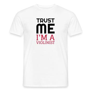violon violoniste Musique Musicien Concert - T-shirt homme - blanc - Devant - AI Model Male 178 dark (178cm)