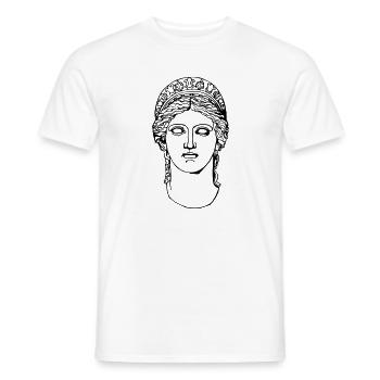 Antique Greek Godess - Men's T-Shirt - white - Front - AI Model Male 178 dark (178cm)