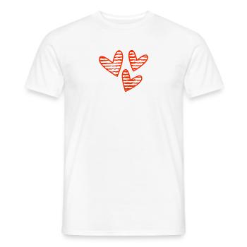 HEART. HAPPY BIRTHDAY. HAPPY BIRTHDAY - Men's T-Shirt - white - Front - AI Model Male 178 dark (178cm)