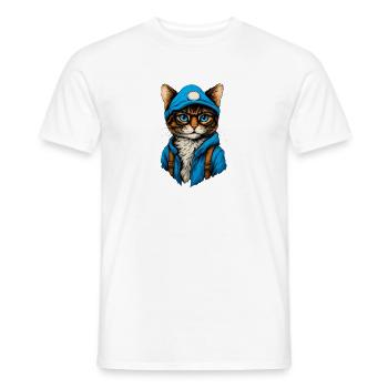 Chat Porté #6 - Ado - T-shirt homme - blanc - Devant - AI Model Male 178 dark (178cm)