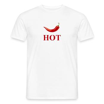 HOT Pepperoni - Männer T-Shirt - Weiß - Vorne - AI Model Male 178 dark (178cm)