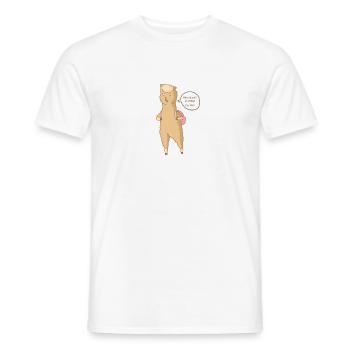 Adventure? ALPAKA my bag! Sweet Alpaca - Men's T-Shirt - white - Front - AI Model Male 178 dark (178cm)
