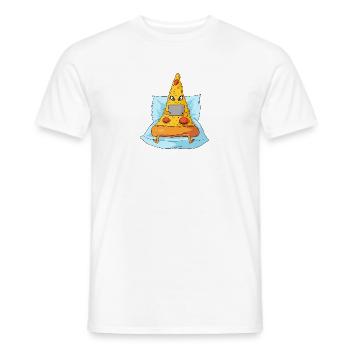 Pizza et films - T-shirt homme - blanc - Devant - AI Model Male 178 dark (178cm)