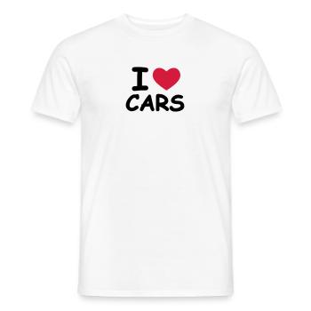 I Love Cars - T-shirt homme - blanc - Devant - AI Model Male 178 dark (178cm)