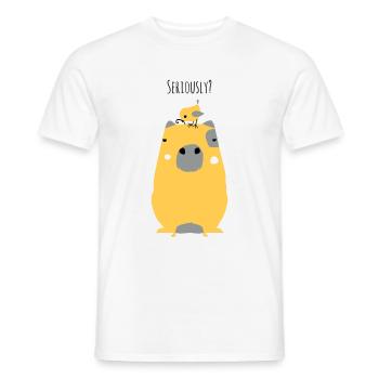 Wasserschwein Spruch - Männer T-Shirt - Weiß - Vorne - AI Model Male 178 dark (178cm)
