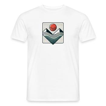 Sonne, Berge, Meer - Männer T-Shirt - Weiß - Vorne - AI Model Male 178 dark (178cm)