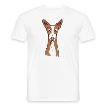 Podenco Dog Cool Podenco Ibicenco - Men's T-Shirt - white - Front - AI Model Male 178 dark (178cm)