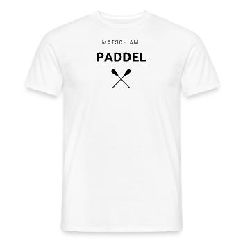 Matsch am Paddel - Rudern - Saufen - - Männer T-Shirt - Weiß - Vorne - AI Model Male 178 dark (178cm)