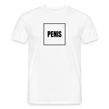 Penis - Männer T-Shirt - Weiß - Vorne - AI Model Male 178 dark (178cm)