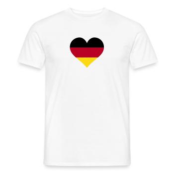 deutschland herz - Männer T-Shirt - Weiß - Vorne - AI Model Male 178 dark (178cm)