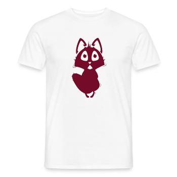 Fuchs - Tier Zoo Tierfreund Naturschutz - Männer T-Shirt - Weiß - Vorne - AI Model Male 178 dark (178cm)