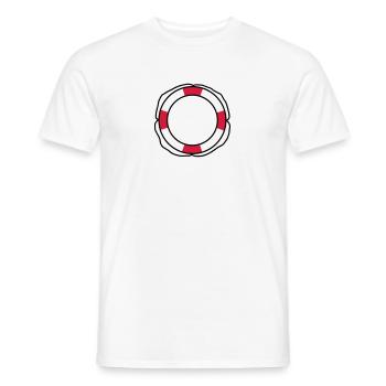 Bouée de sauvetage - V2 - T-shirt homme - blanc - Devant - AI Model Male 178 dark (178cm)