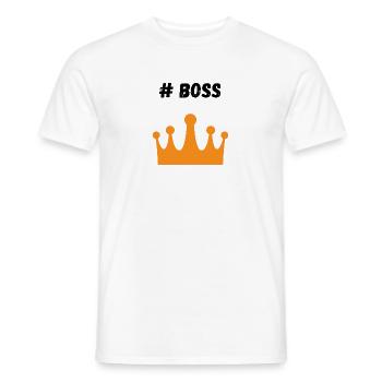 BOSS 9 - T-shirt homme - blanc - Devant - AI Model Male 178 dark (178cm)