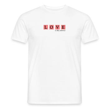 Liebe - Männer T-Shirt - Weiß - Vorne - AI Model Male 178 dark (178cm)