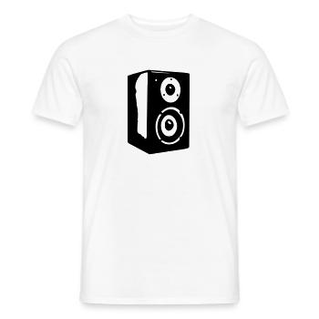 Speaker vector music gift - Men's T-Shirt - white - Front - AI Model Male 178 dark (178cm)