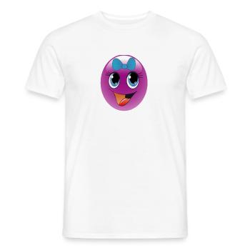 fille emoji - T-shirt homme - blanc - Devant - AI Model Male 178 dark (178cm)