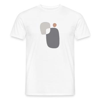 Art abstrait - T-shirt homme - blanc - Devant - AI Model Male 178 dark (178cm)
