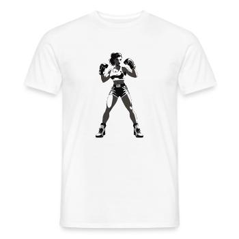 Woman Boxer - Sports Design - Männer T-Shirt - Weiß - Vorne - AI Model Male 178 dark (178cm)