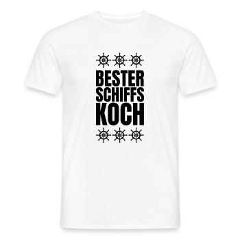 Best Ship Cook Ship Chef Smutje Gift - Men's T-Shirt - white - Front - AI Model Male 178 dark (178cm)
