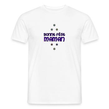 MUTTERTAG. SCHÖNEN MUTTERTAG. Mama. ICH LIEBE DICH - Männer T-Shirt - Weiß - Vorne - AI Model Male 178 dark (178cm)