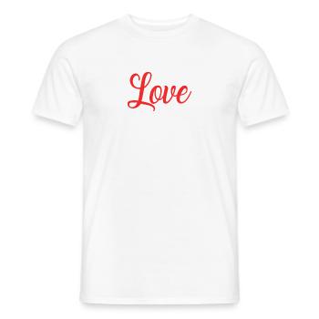 PAAR. VALENTINSTAG. HERZ. WEIHNACHTEN. GERADE VERHEIRATET. - Männer T-Shirt - Weiß - Vorne - AI Model Male 178 dark (178cm)