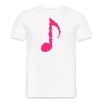 Musique Note de musique - T-shirt homme - blanc - Devant - AI Model Male 178 dark (178cm)