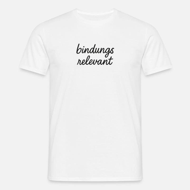 bindungsrelevant schwarz  - Männer T-Shirt - Weiß
