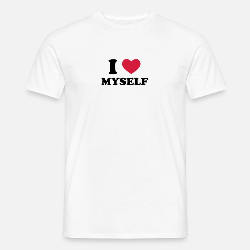 I Love Myself - Männer T-Shirt - Weiß