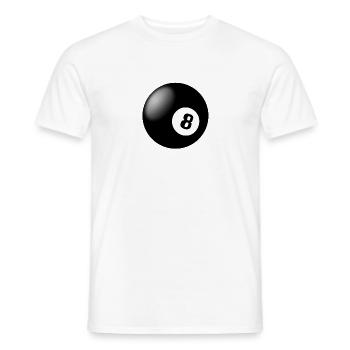 Boule de billard 8 - T-shirt homme - blanc - Devant - AI Model Male 178 dark (178cm)