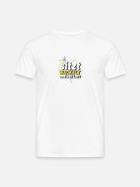sitzt, wackelt und hat Luft Handwerker Design - Männer T-Shirt - Weiß