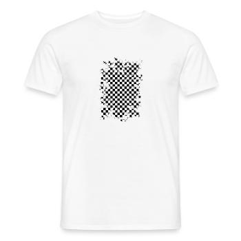 Chess game chess field chess pattern design - Men's T-Shirt - white - Front - AI Model Male 178 dark (178cm)