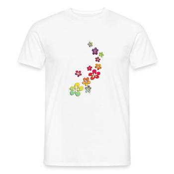 Flower Power - T-shirt homme - blanc - Devant - AI Model Male 178 dark (178cm)
