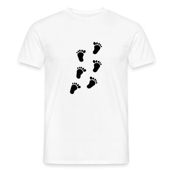 pieds de bébé - T-shirt homme - blanc - Devant - AI Model Male 178 dark (178cm)