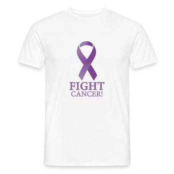 Fight Cancer - Männer T-Shirt - Weiß - Vorne - AI Model Male 178 dark (178cm)