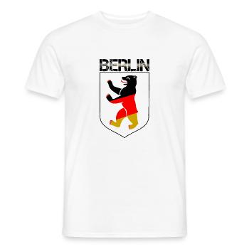 Berlin Bear Coat of Arms - Men's T-Shirt - white - Front - AI Model Male 178 dark (178cm)